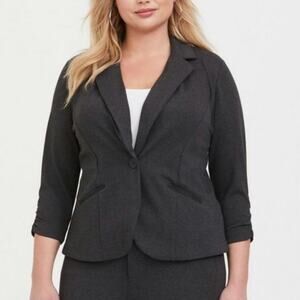 Torrid Studio Ponte Tailored Fit Blazer